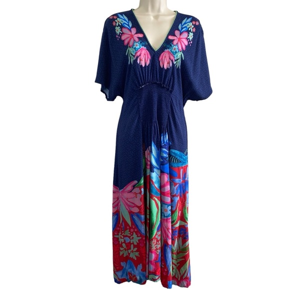 Anthropologie Dresses & Skirts - Anthrapologie Blink London - Blue Floral Midi Dress - O/S (6-10)
